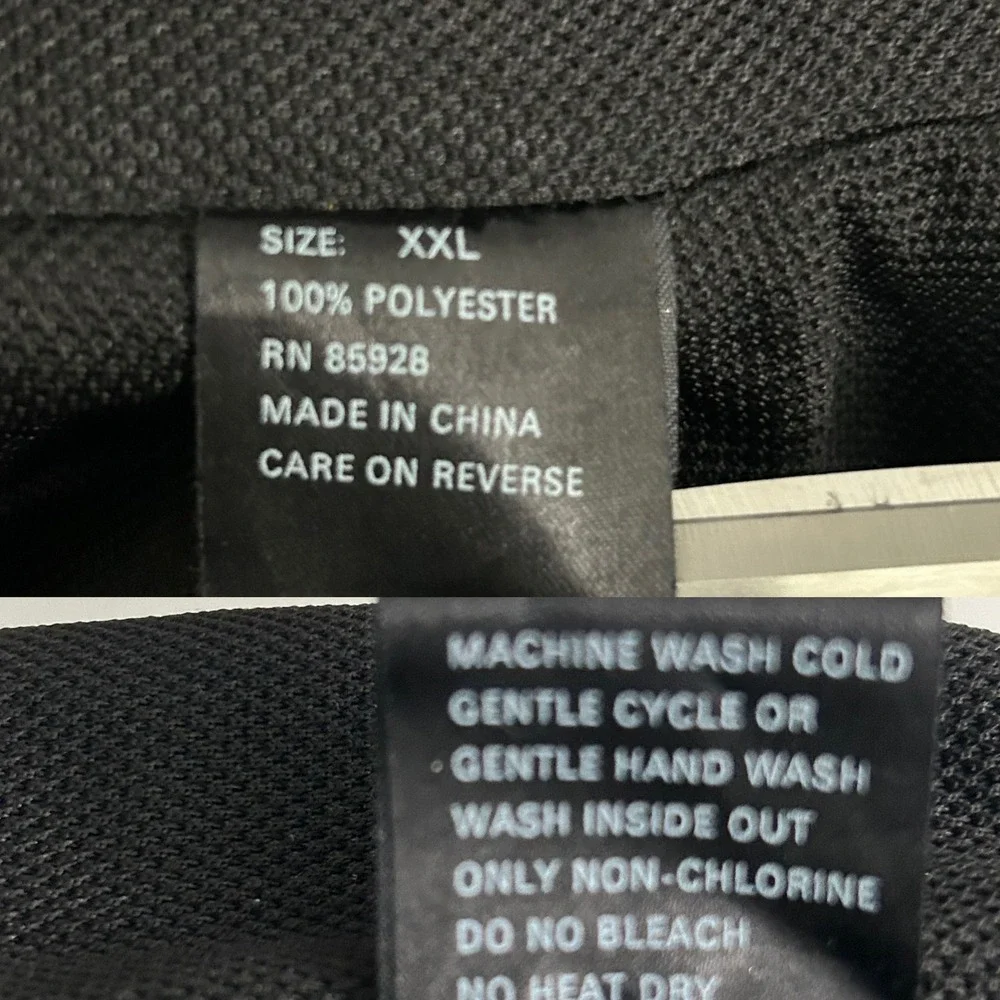 Rare Johnny Blaze Mesh‎ Jacket Black Reflective Vintage 90's Y2K Mens 2XL
